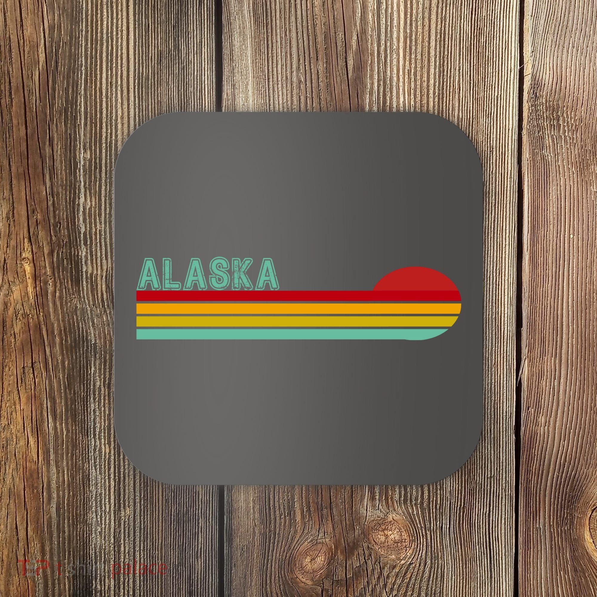 Alaska Retro Sunset Coaster