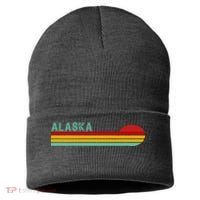 Alaska Retro Sunset Sustainable Knit Beanie thumb 0