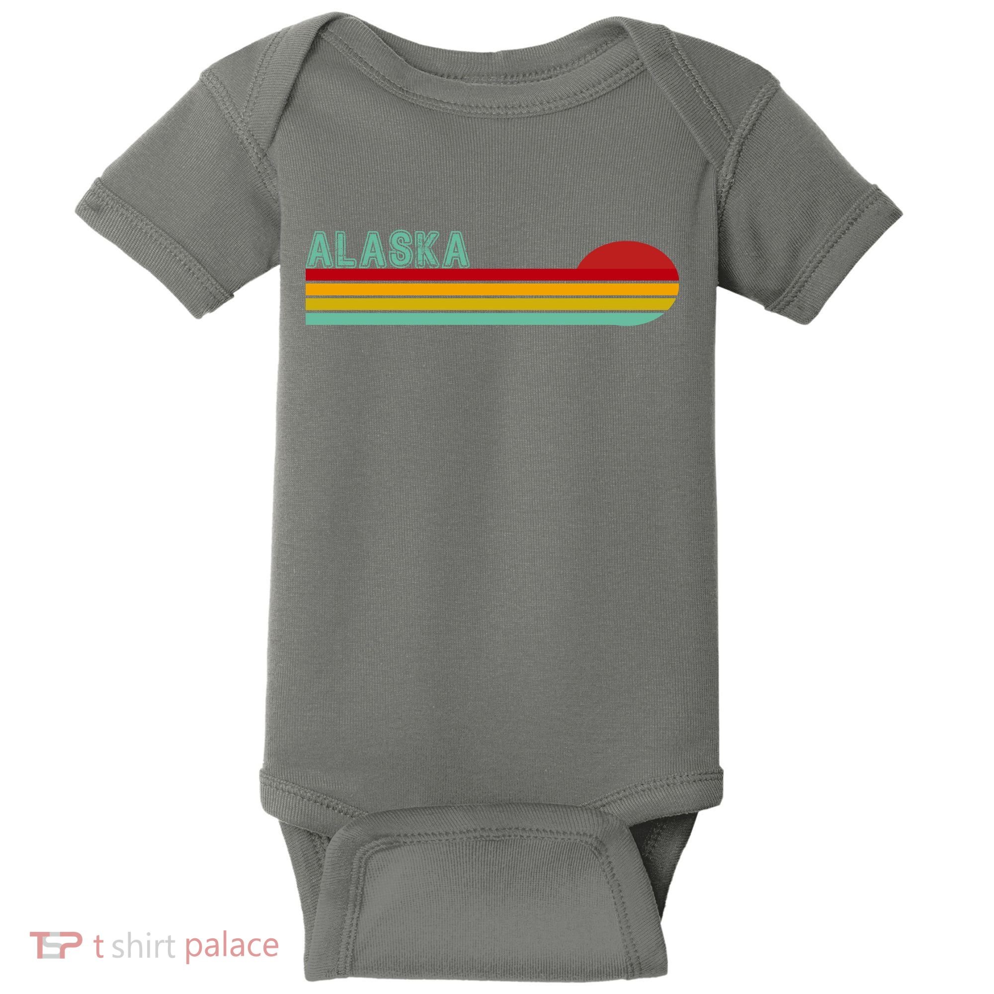 Alaska Retro Sunset Baby Bodysuit