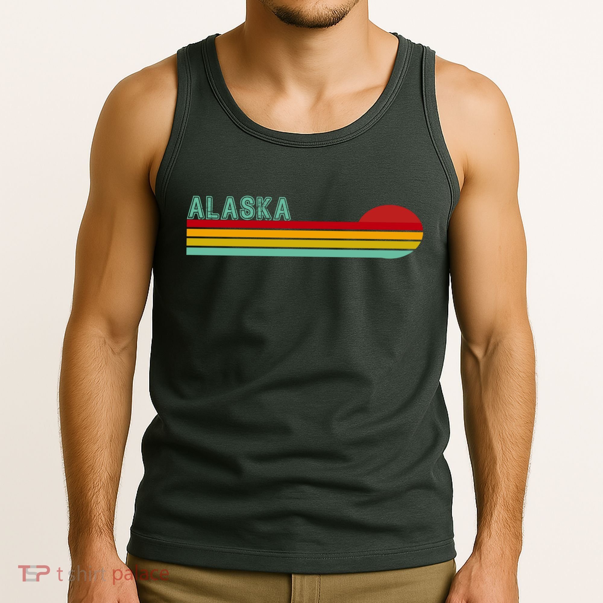 Alaska Retro Sunset Tank Top