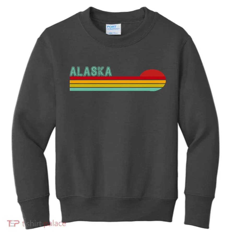Alaska Retro Sunset Kids Sweatshirt