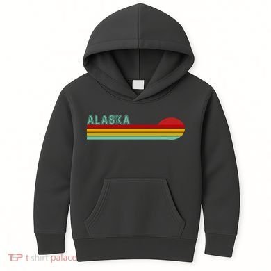 Alaska Retro Sunset Kids Hoodie