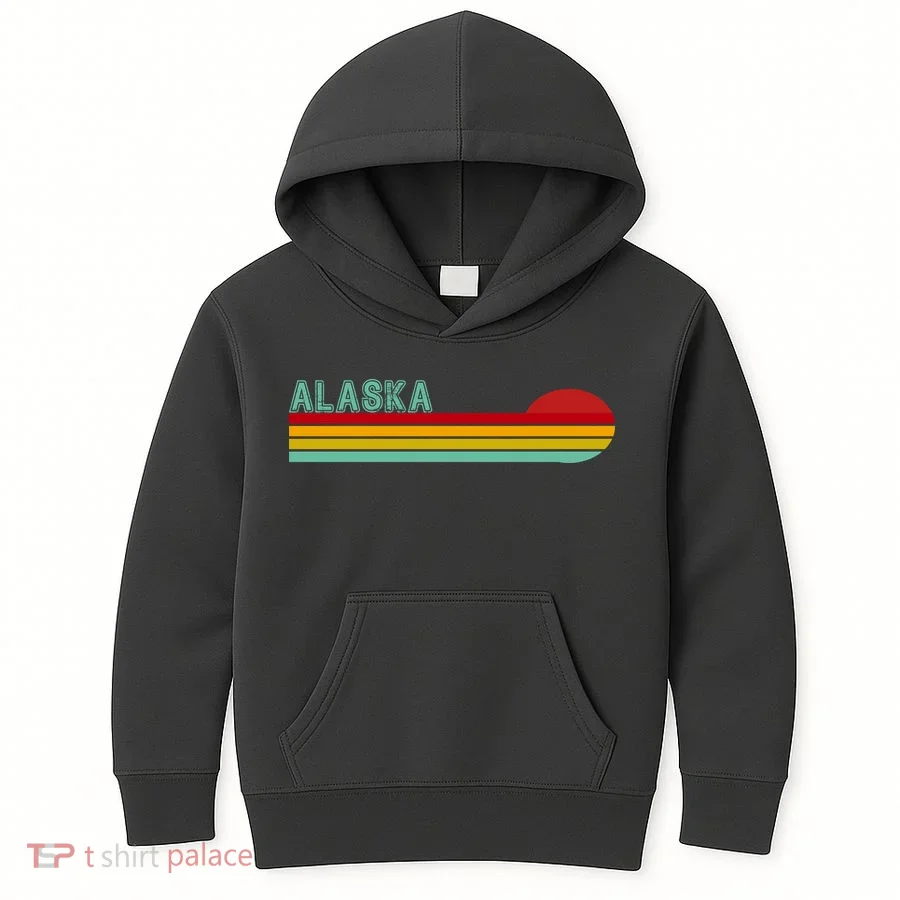Alaska Retro Sunset Kids Hoodie