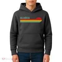 Alaska Retro Sunset Kids Hoodie thumb 4