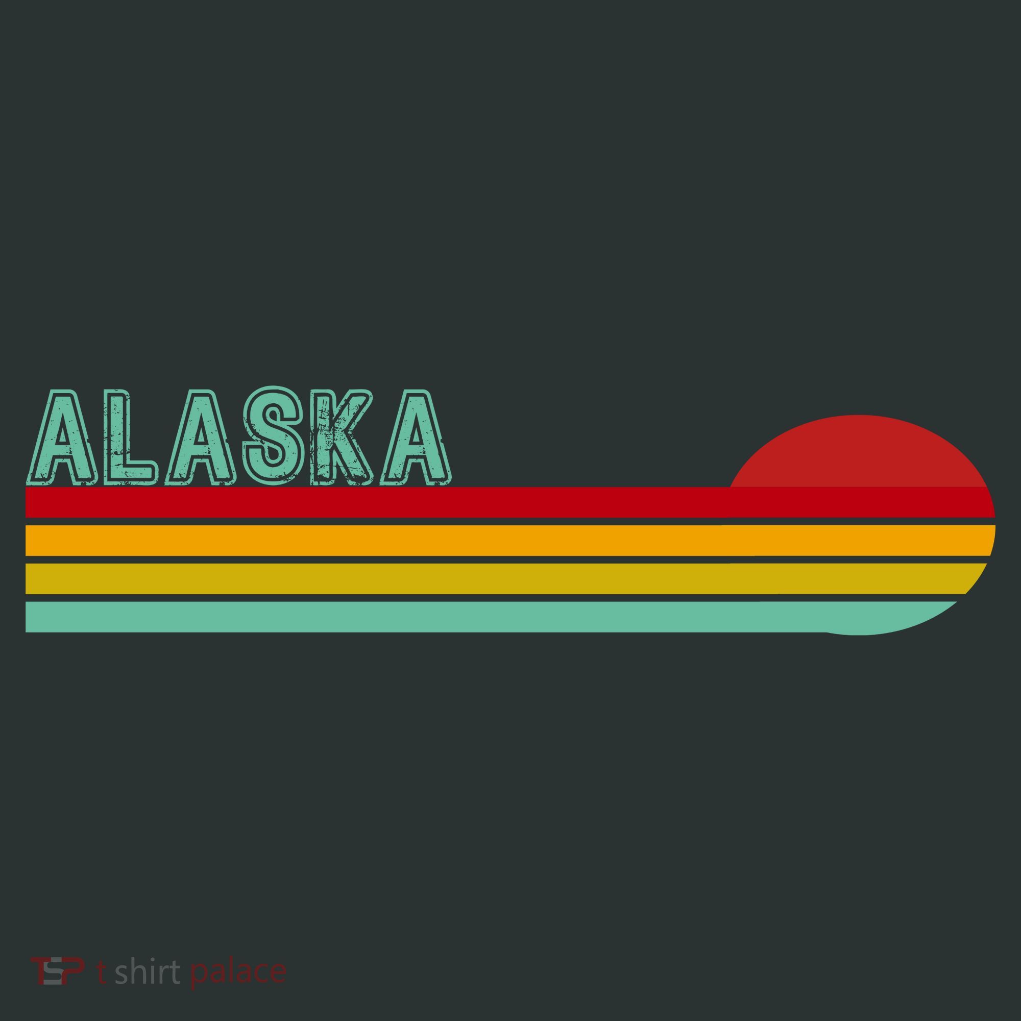 Alaska Retro Sunset Kids T-Shirt