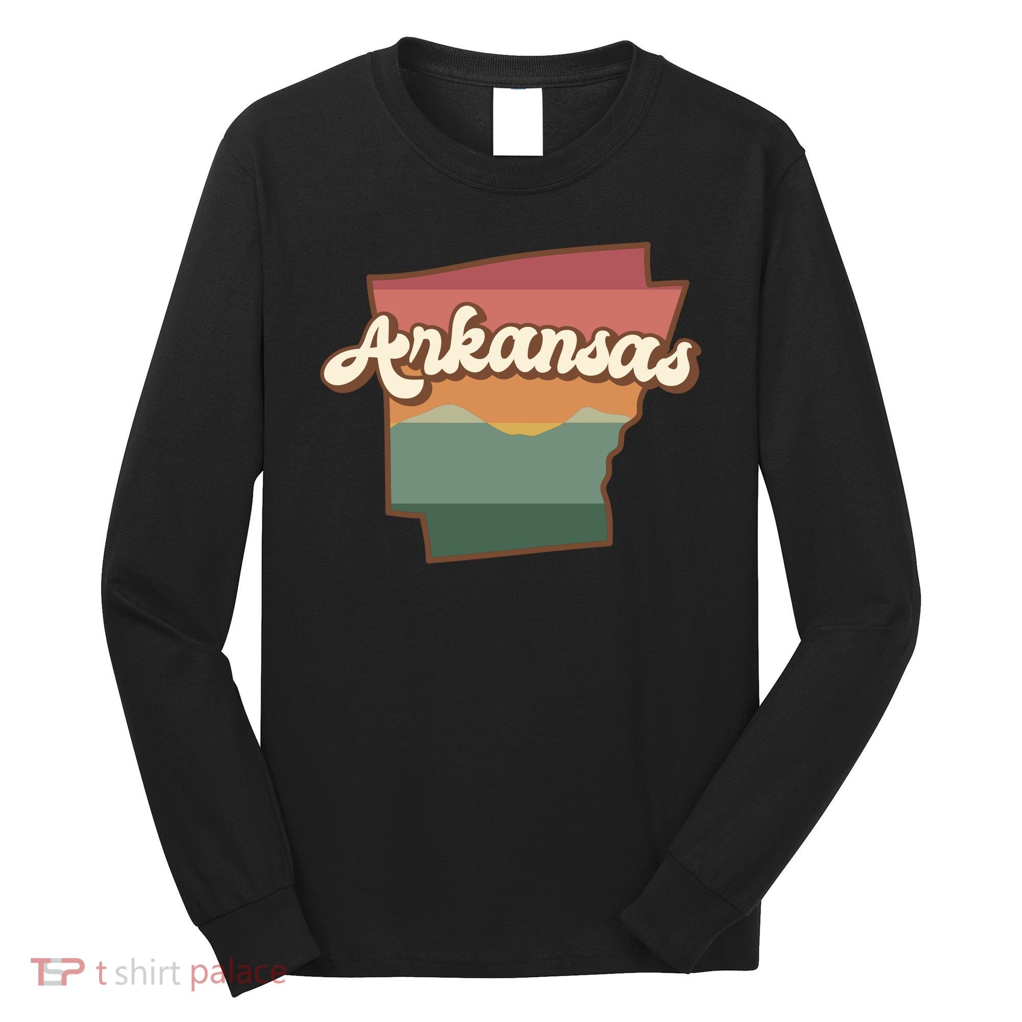 Arkansas Retro Sunset Long Sleeve Shirt