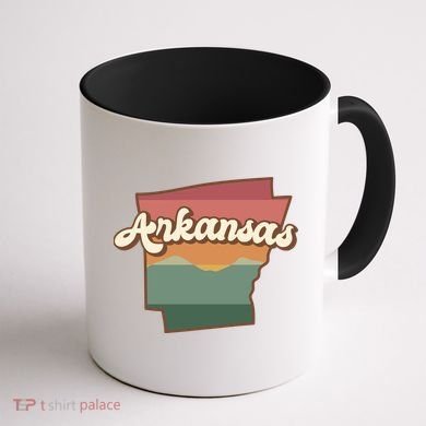 Arkansas Retro Sunset Coffee Mug back