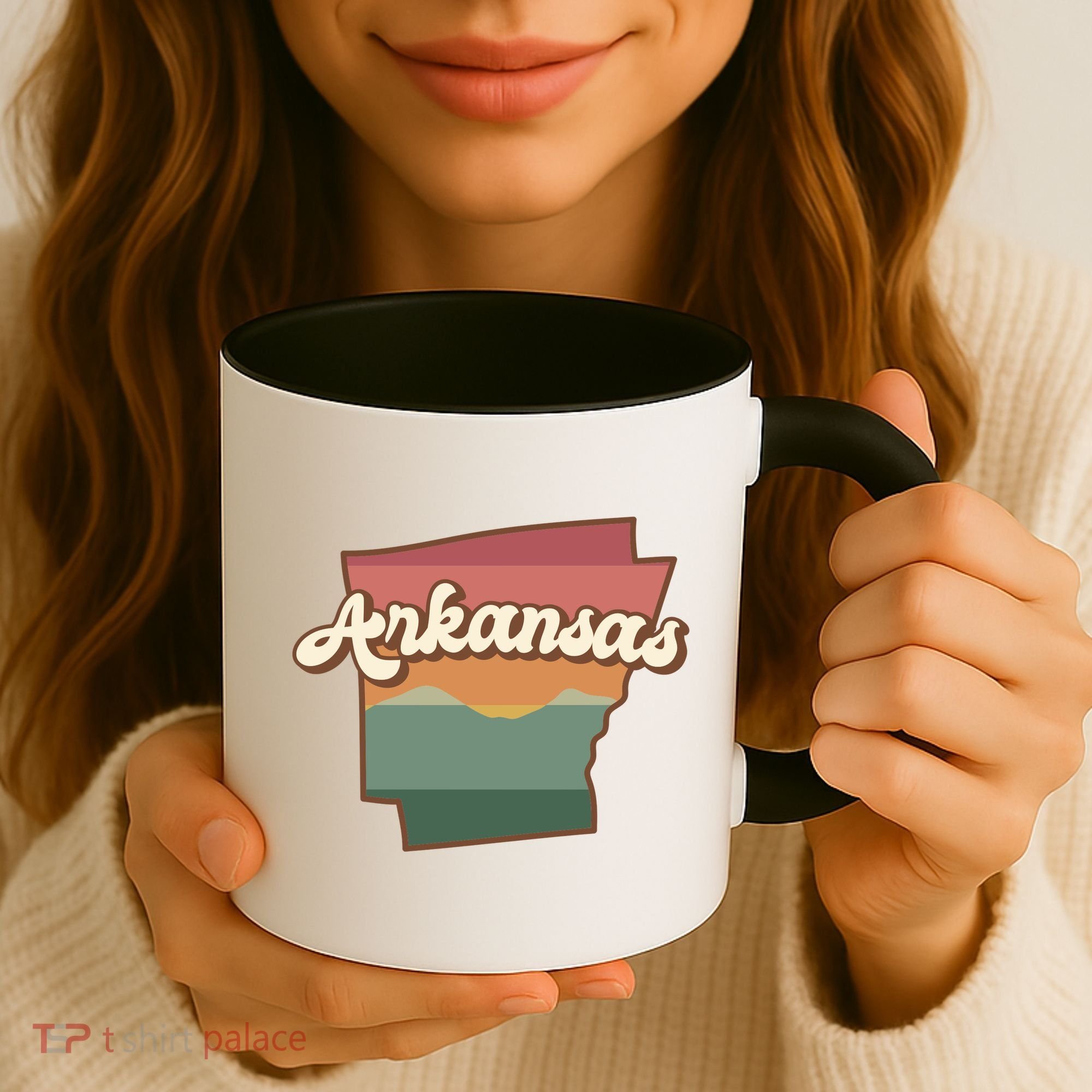 Arkansas Retro Sunset Coffee Mug