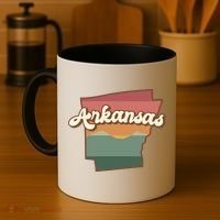 Arkansas Retro Sunset Coffee Mug thumb 4