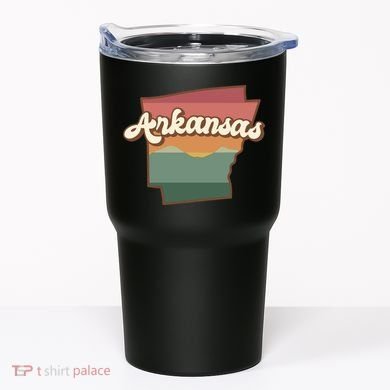 Arkansas Retro Sunset Tumbler