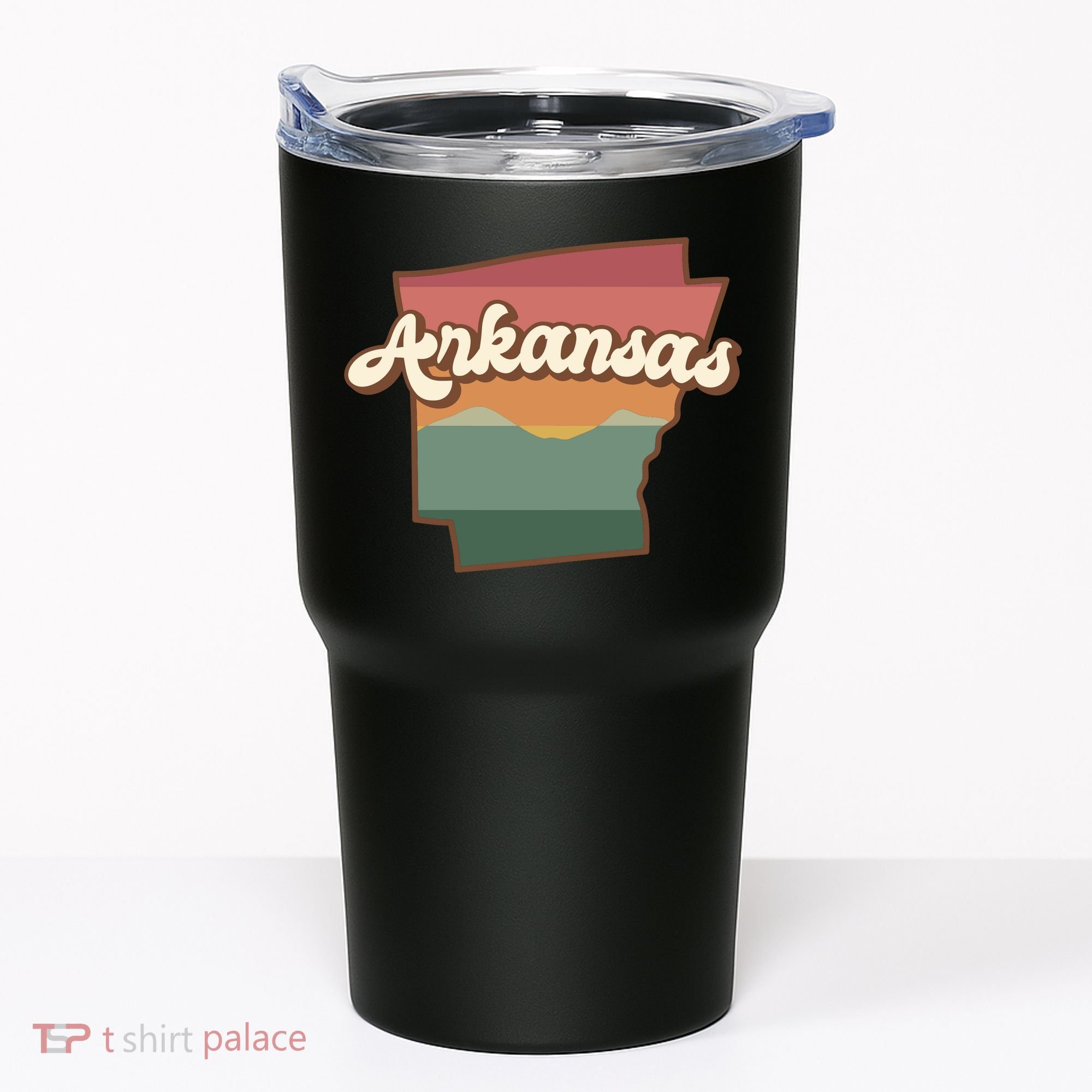 Arkansas Retro Sunset Tumbler