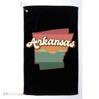 Arkansas Retro Sunset Golf Towel