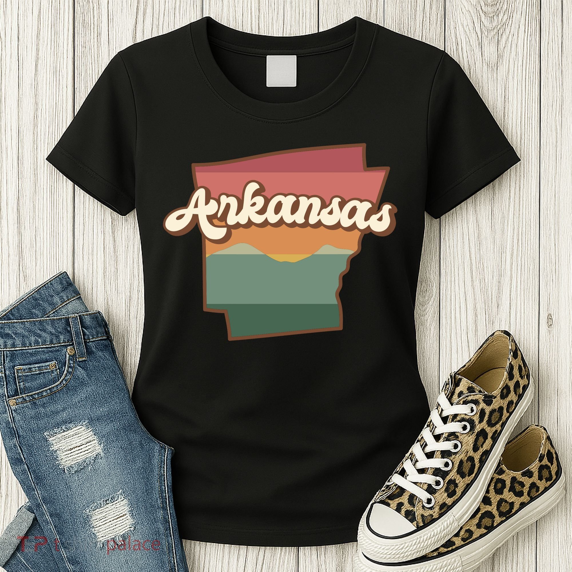 Arkansas Retro Sunset Women's T-Shirt