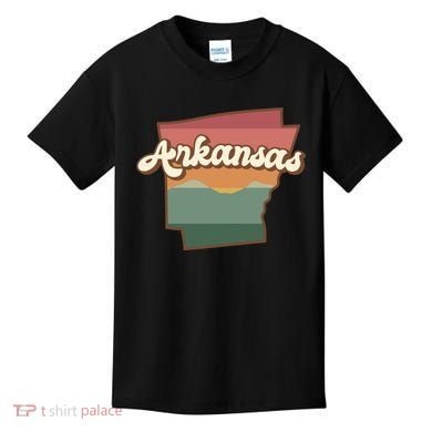 Arkansas Retro Sunset Kids T-Shirt