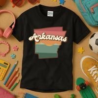 Arkansas Retro Sunset Kids T-Shirt thumb 3