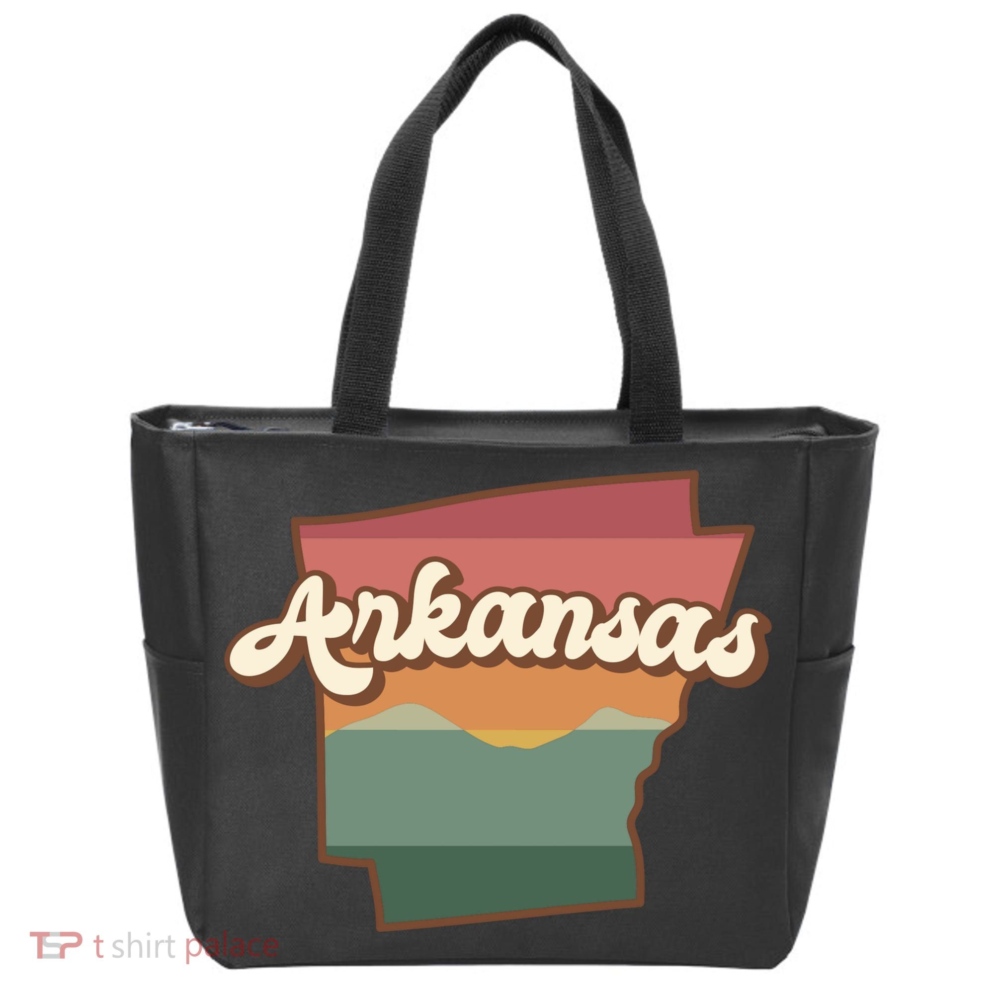 Arkansas Retro Sunset Tote Bag