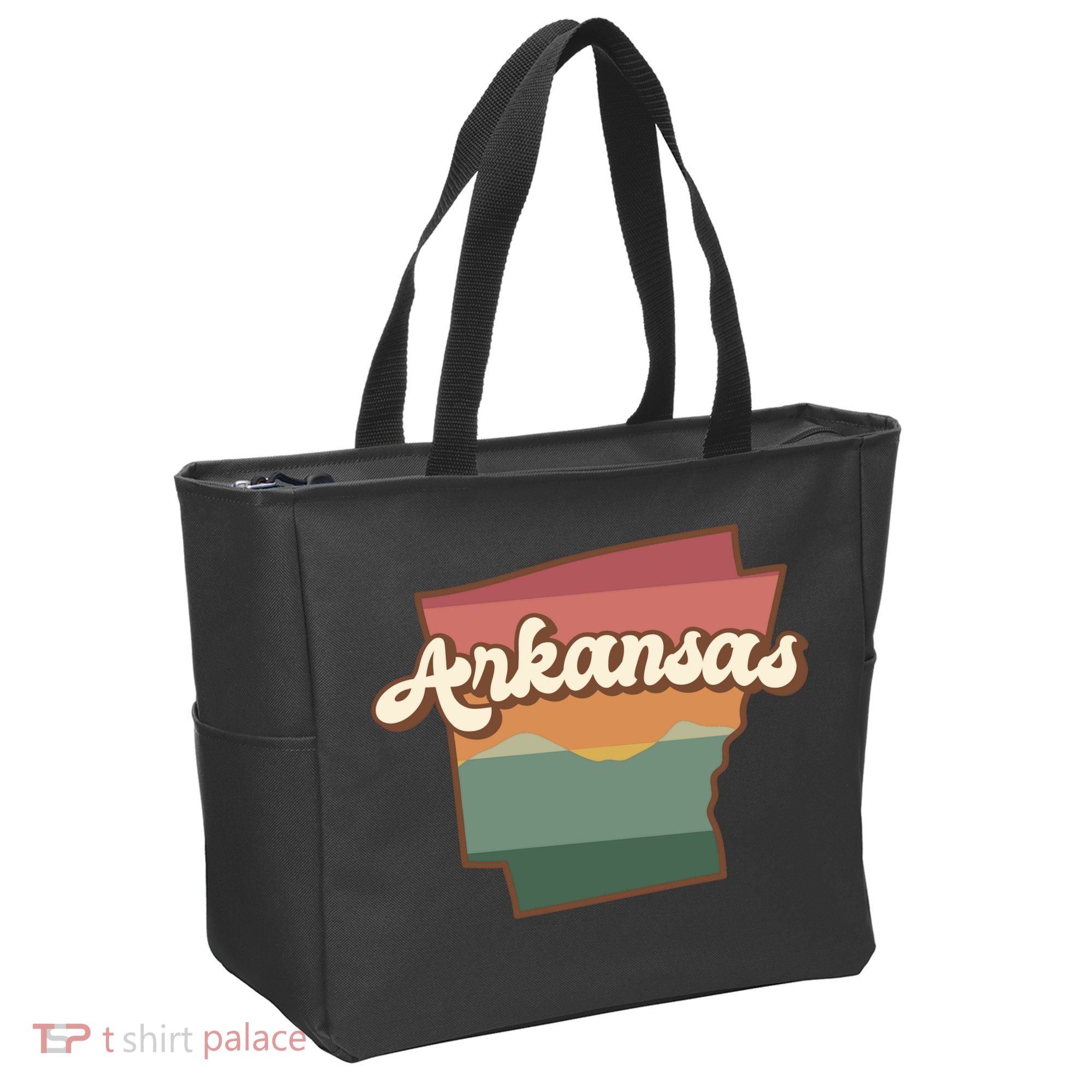 Arkansas Retro Sunset Tote Bag