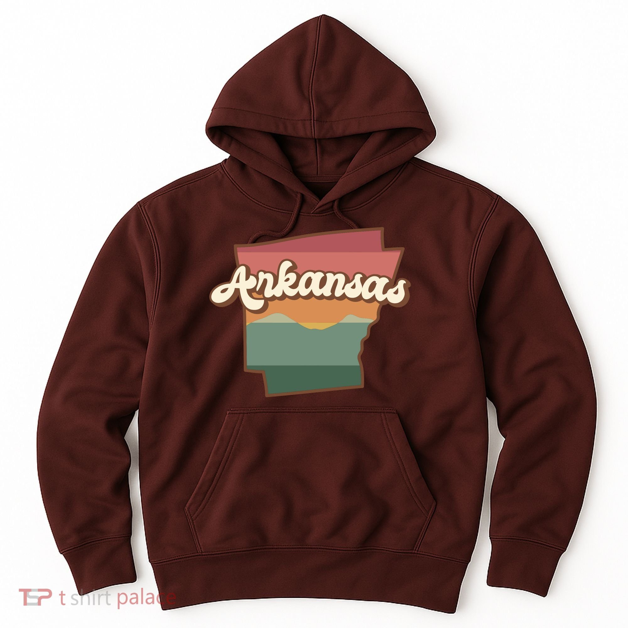 Arkansas Retro Sunset Hoodie