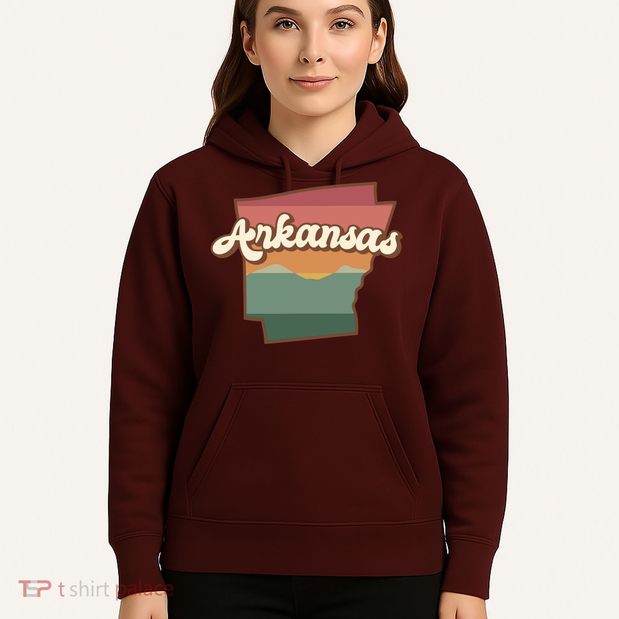 Arkansas Retro Sunset Hoodie