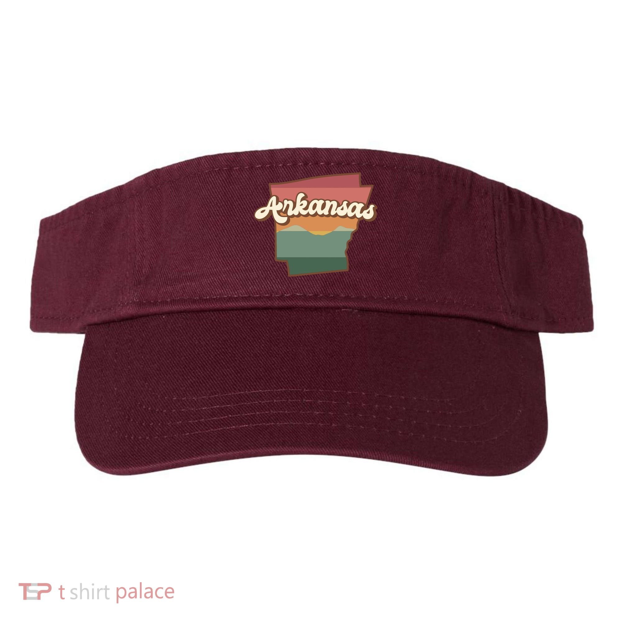 Arkansas Retro Sunset Visor