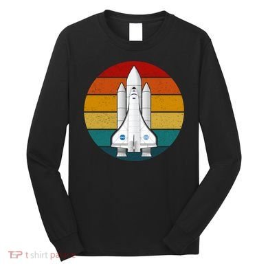 Astronaut Retro Space Sunset Long Sleeve Shirt