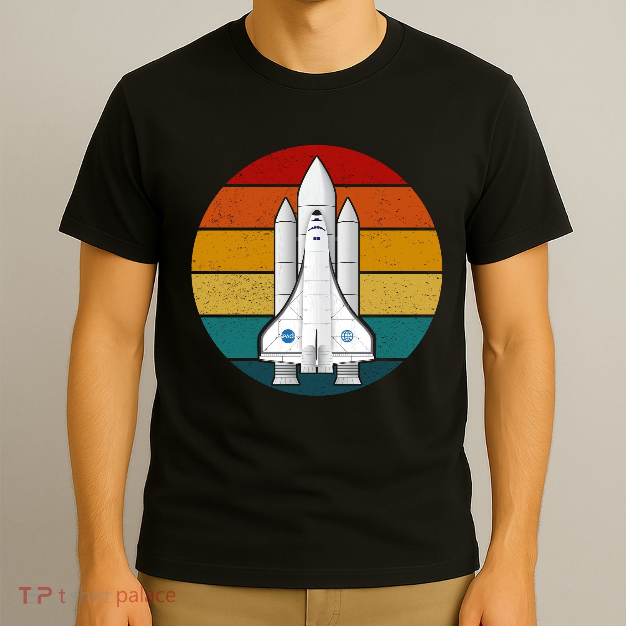 Astronaut Retro Space Sunset T-Shirt
