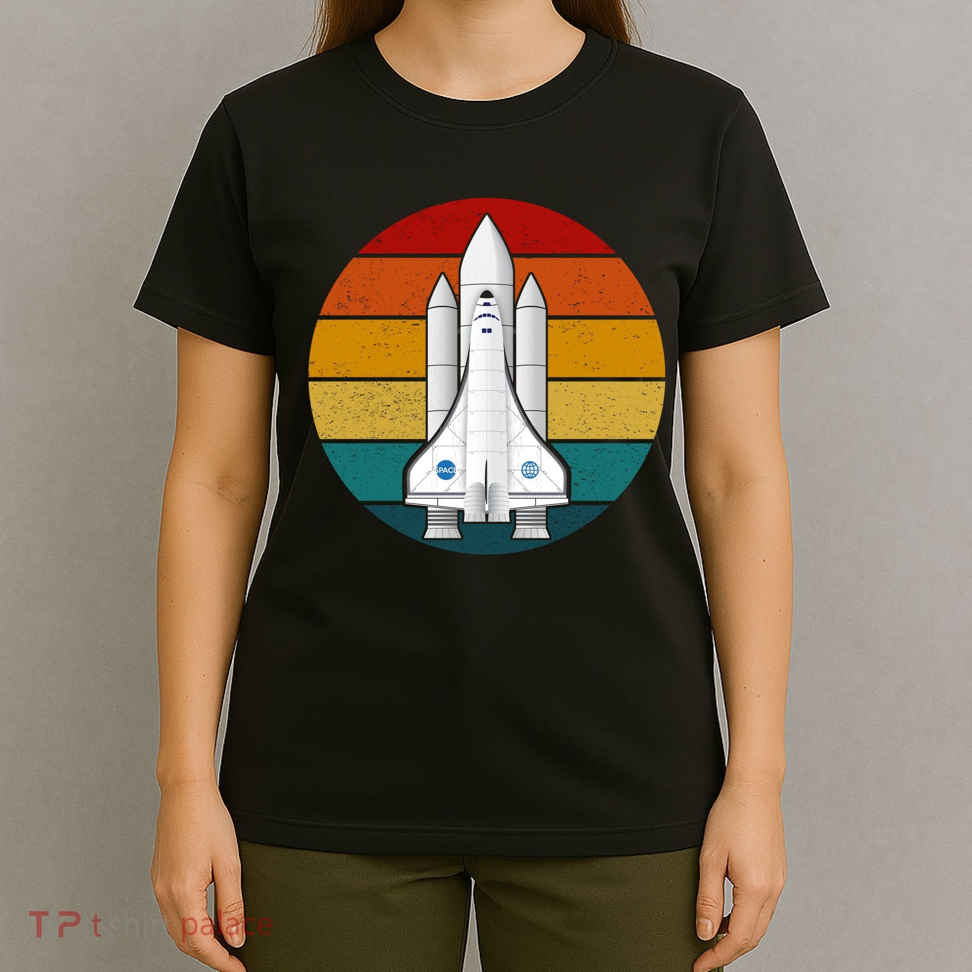 Astronaut Retro Space Sunset T-Shirt