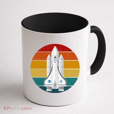 Astronaut Retro Space Sunset Coffee Mug back