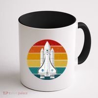Astronaut Retro Space Sunset Coffee Mug thumb 1