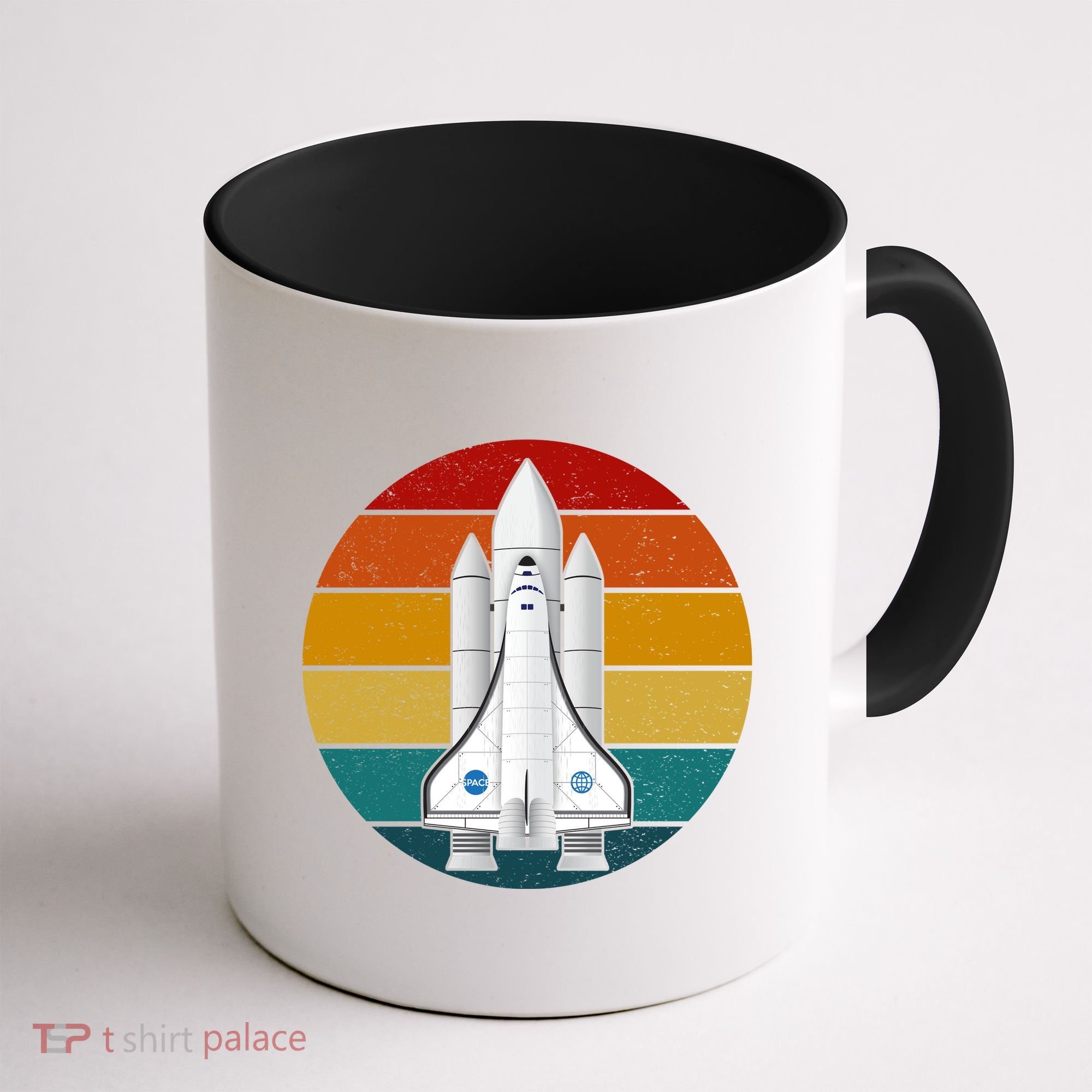 Astronaut Retro Space Sunset Coffee Mug