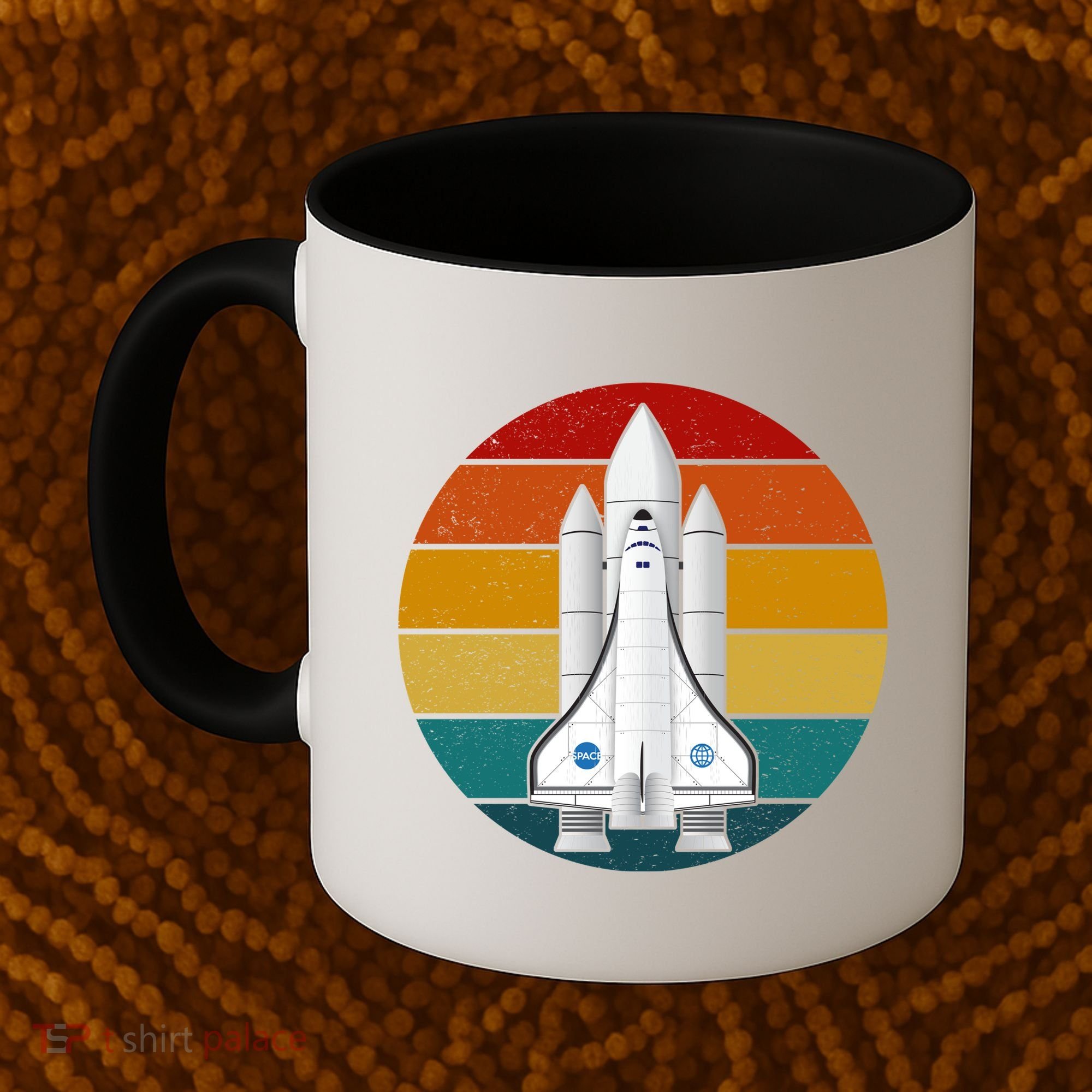 Astronaut Retro Space Sunset Coffee Mug