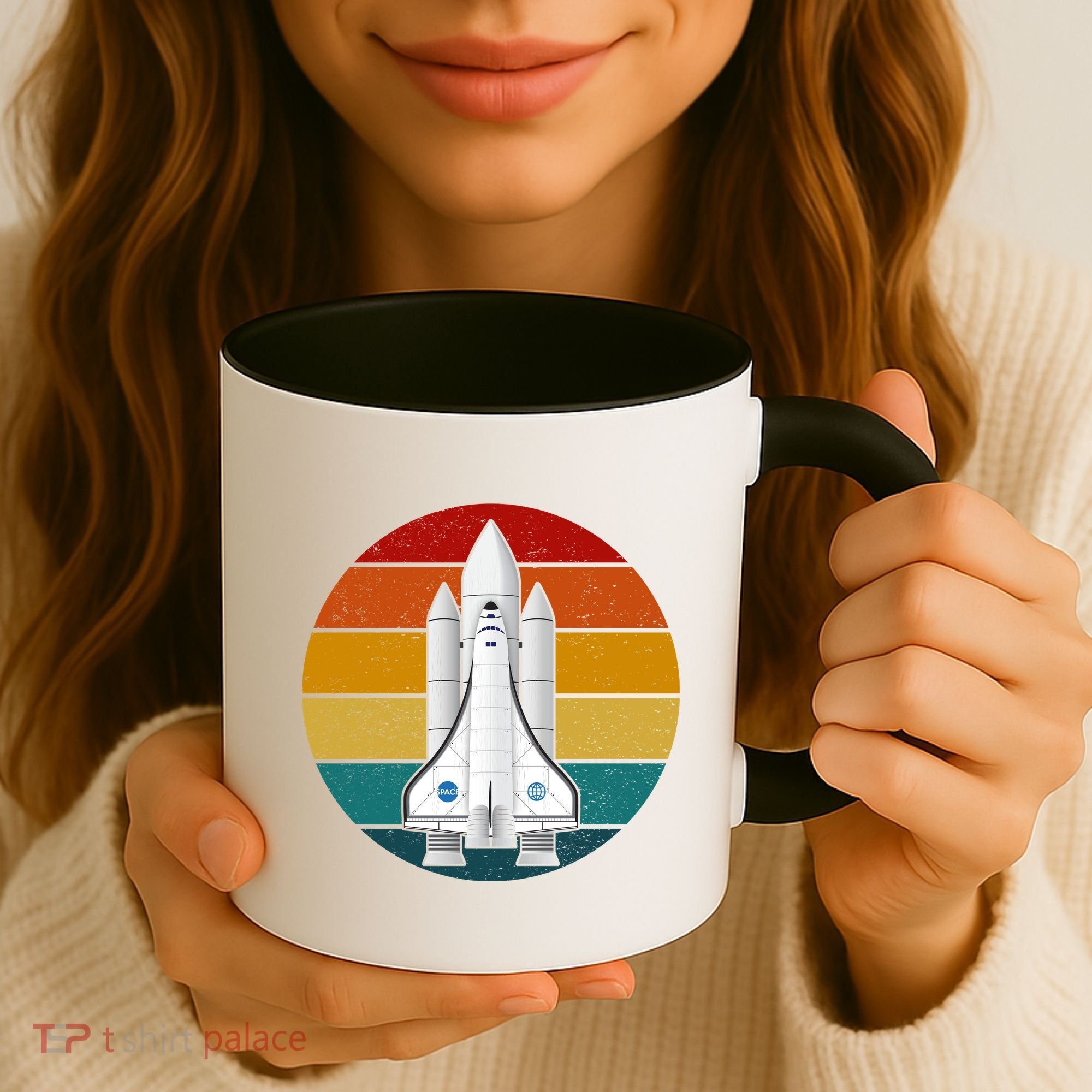 Astronaut Retro Space Sunset Coffee Mug