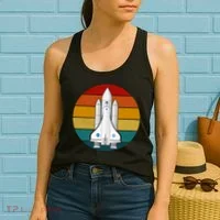 Astronaut Retro Space Sunset Women's Tank Top thumb 2