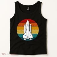 Astronaut Retro Space Sunset Tank Top thumb 2