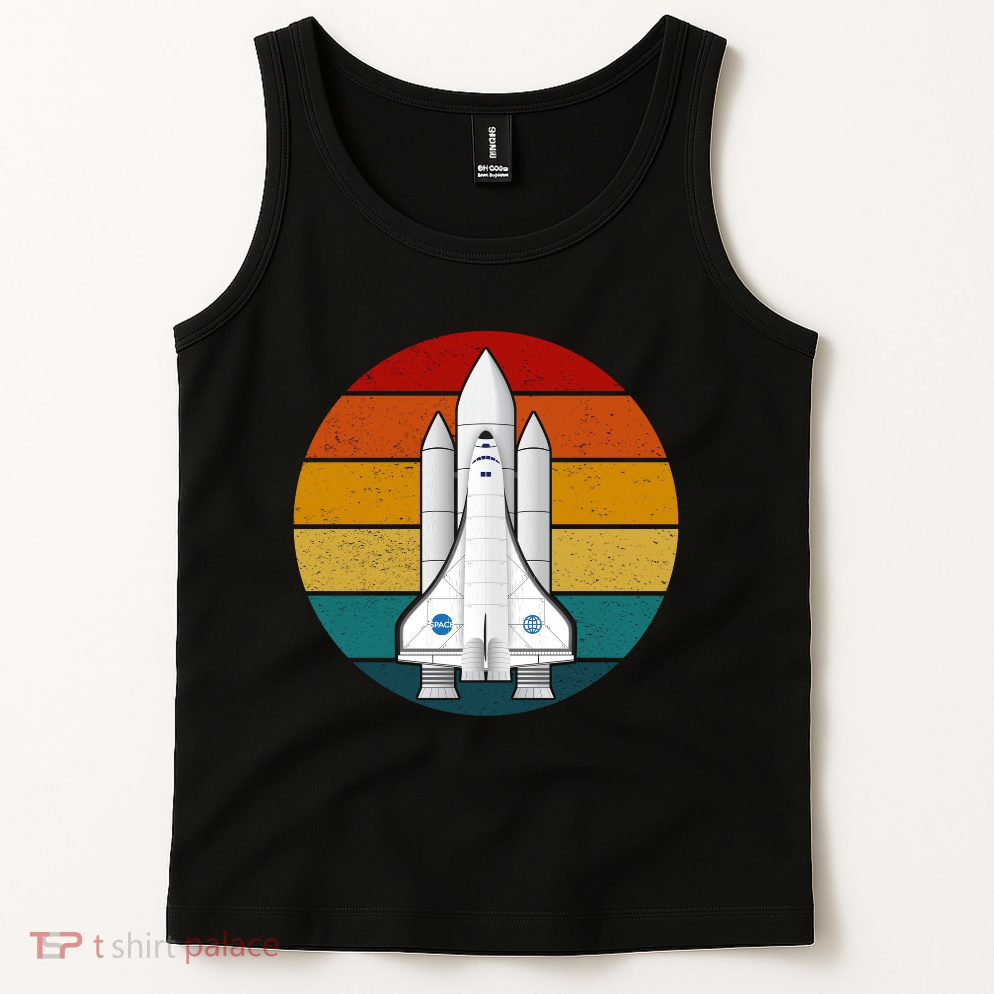 Astronaut Retro Space Sunset Tank Top