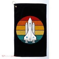 Astronaut Retro Space Sunset Golf Towel thumb 0