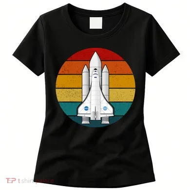 Astronaut Retro Space Sunset Women's T-Shirt