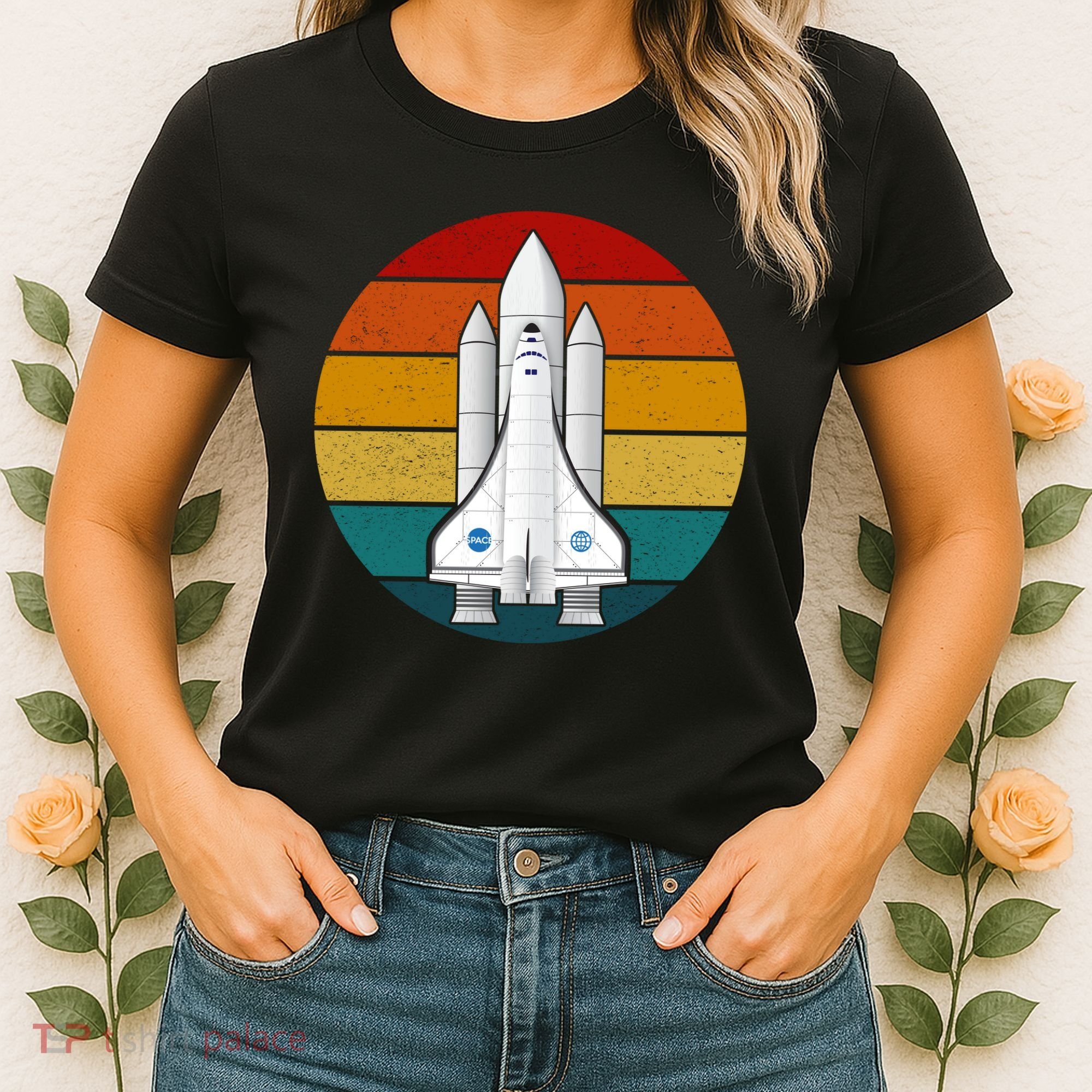 Astronaut Retro Space Sunset Women's T-Shirt