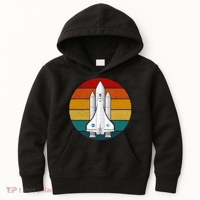Astronaut Retro Space Sunset Kids Hoodie