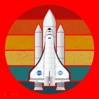 Astronaut Retro Space Sunset Santa Hat thumb 1