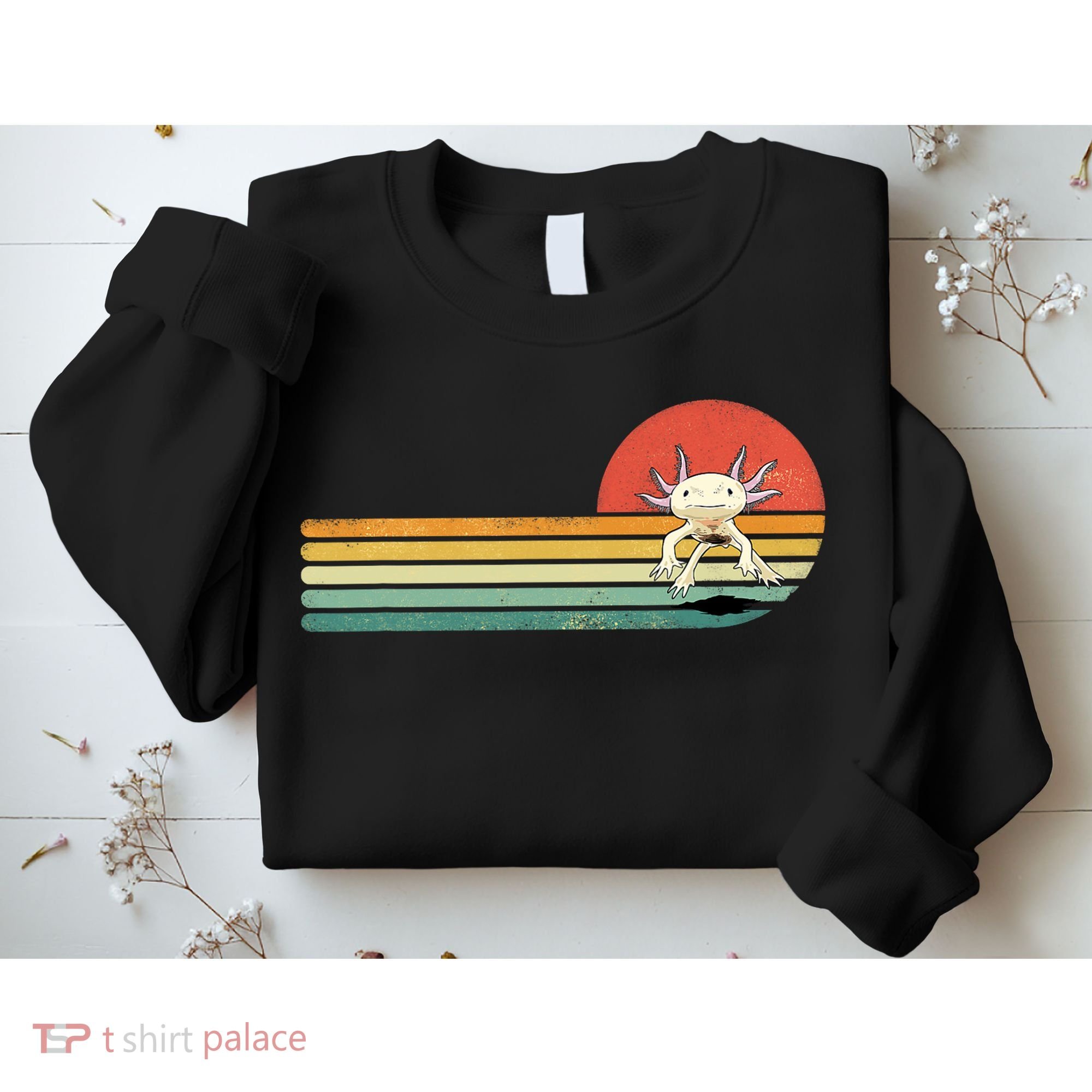 Axolotl Retro Style Animal Amphibian Pet Axolotl Lover Sweatshirt