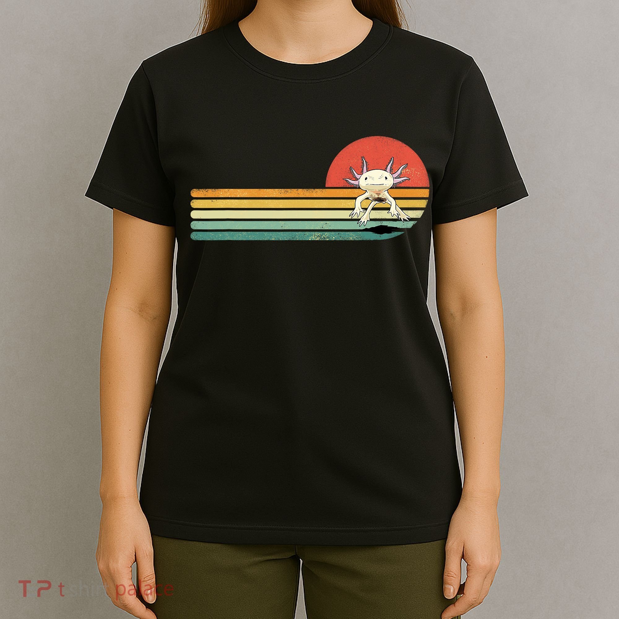 Axolotl Retro Style Animal Amphibian Pet Axolotl Lover T-Shirt