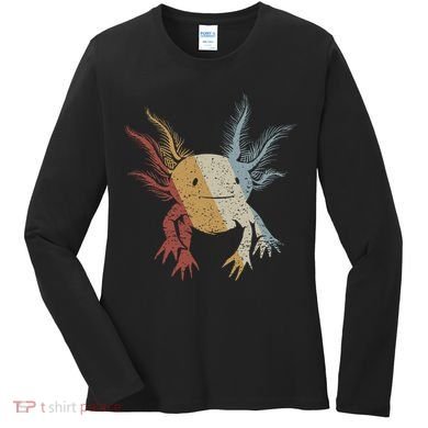 Axolotl Retro Style Vintage Women's Long Sleeve Shirt