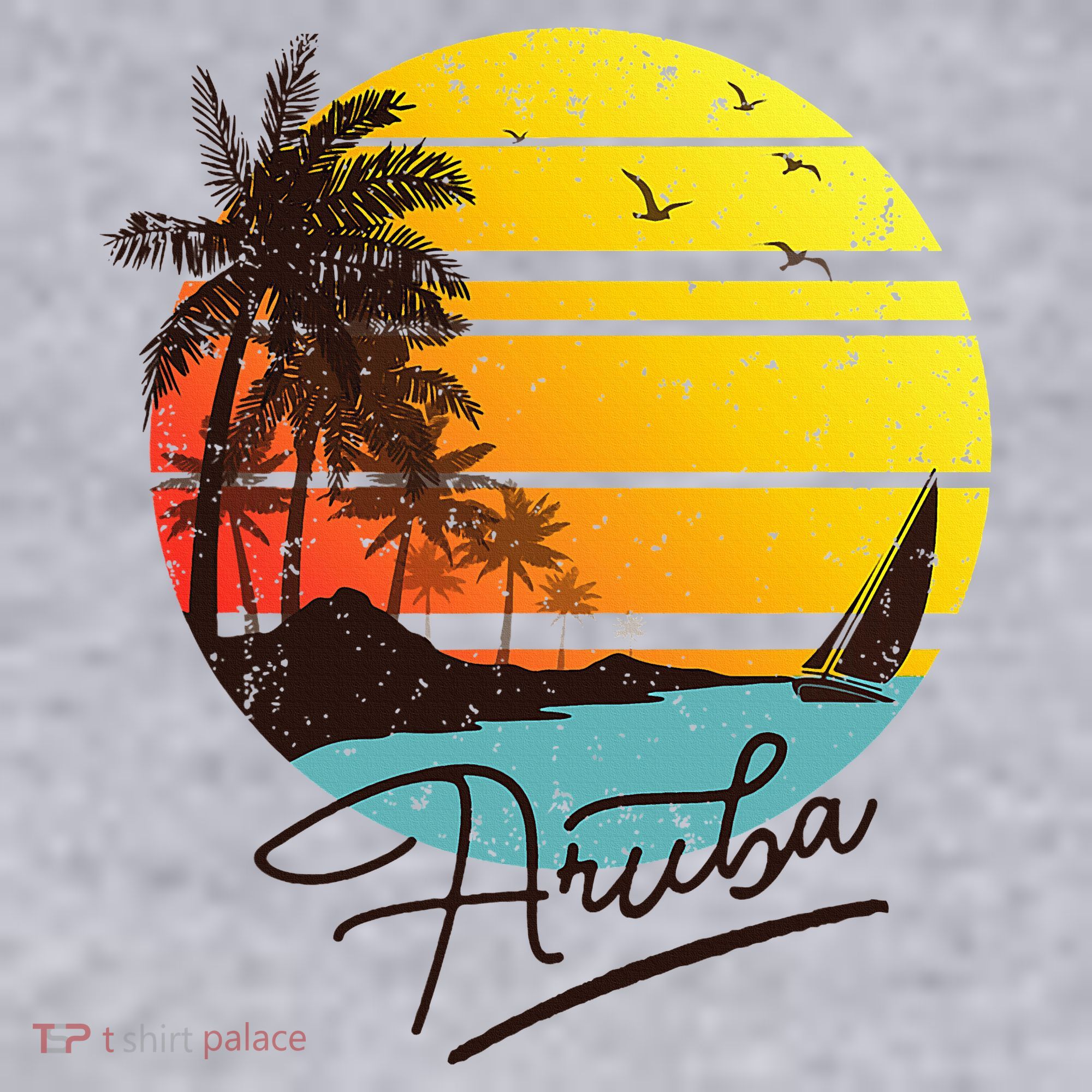 Aruba Retro Summer Tropical Beach Women's Sweatshirt