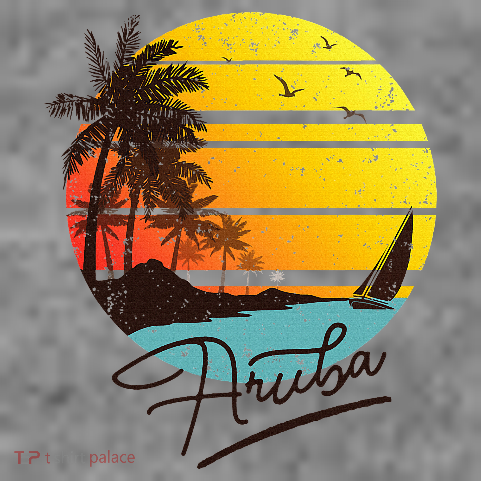 Aruba Retro Summer Tropical Beach Toddler Hoodie