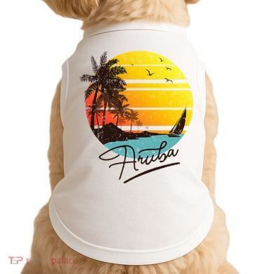 Aruba Retro Summer Tropical Beach Doggie Tank