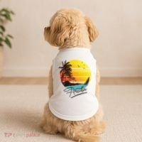Aruba Retro Summer Tropical Beach Doggie Tank thumb 2