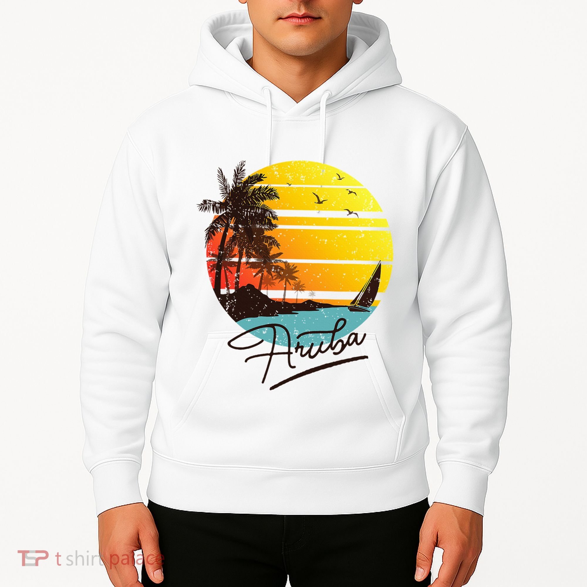 Aruba Retro Summer Tropical Beach Hoodie