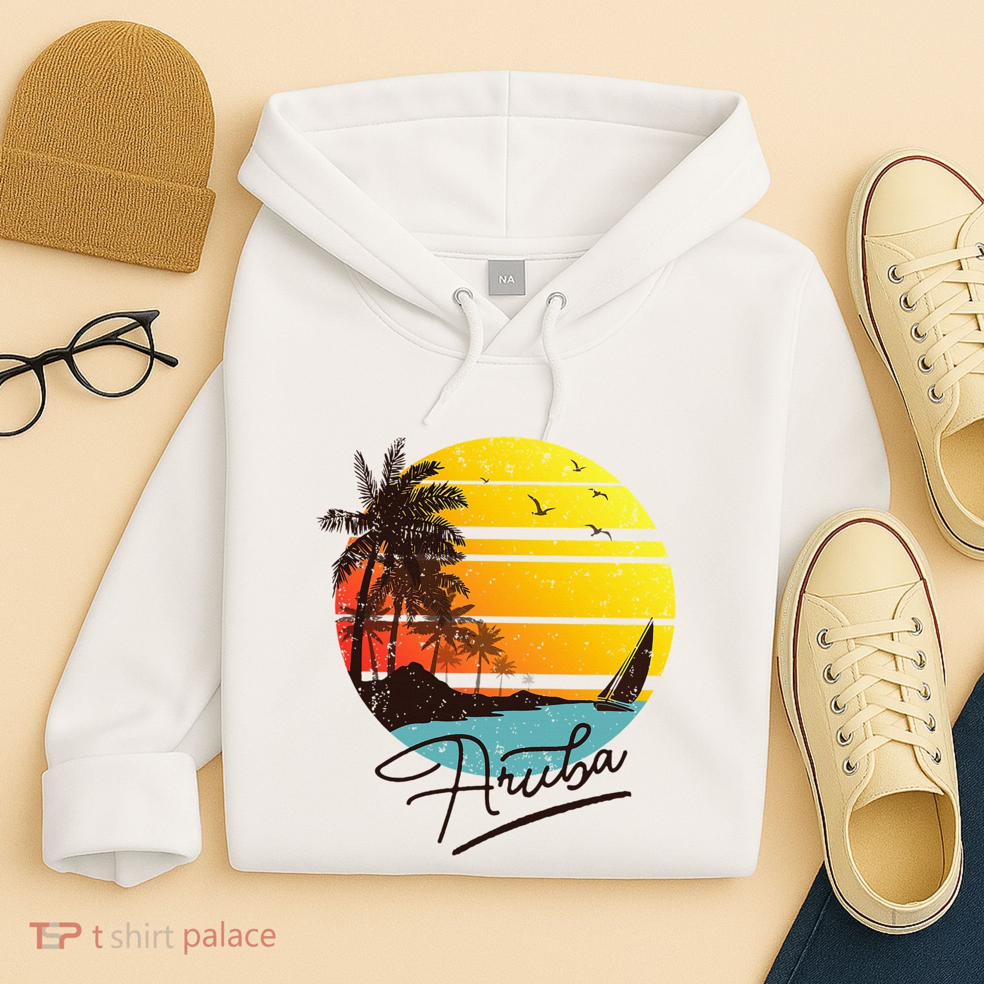 Aruba Retro Summer Tropical Beach Hoodie