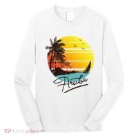 Aruba Retro Summer Tropical Beach Long Sleeve Shirt thumb 0